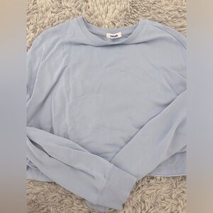 Garage Blue Cropped Sweatshirt